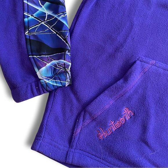 Huntworth Youth Girl’s 2-Tone Fleece ¼ Zip Pullover Hoodie  • XL • NWT - Picture 6 of 8